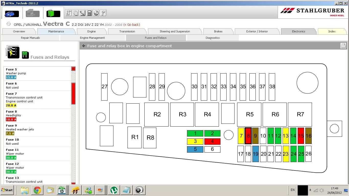 Diagram Opel Vectra C Fuse Box Diagram