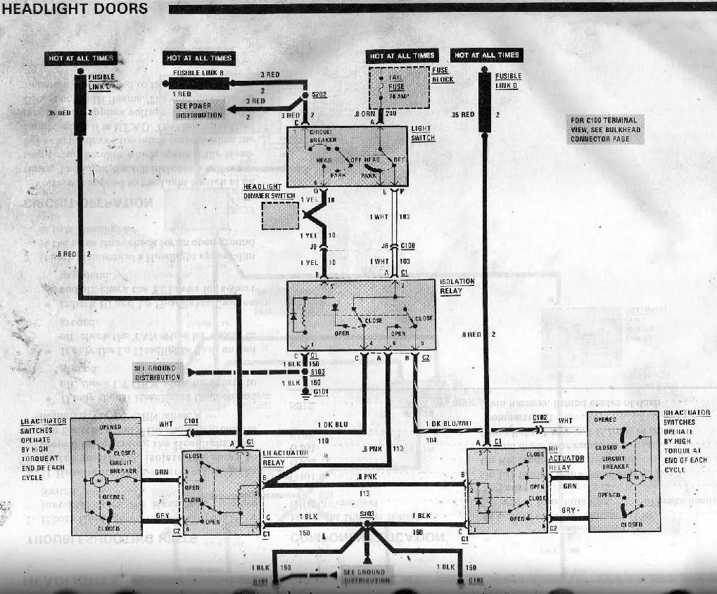 Diagram Pontiac Fiero Headlight Wiring Diagram