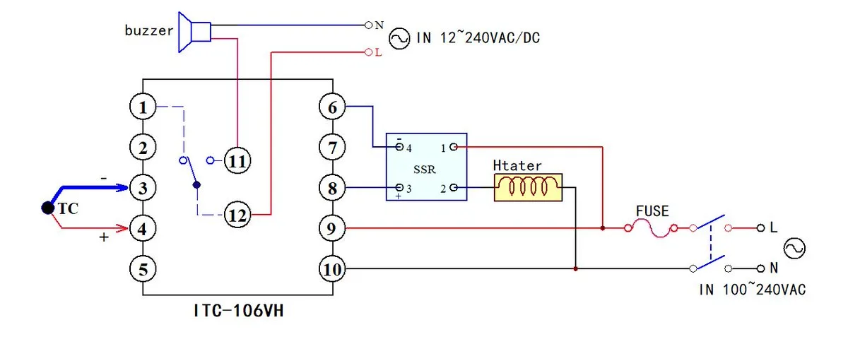 Diagram Rkc Rex C100 Digital Pid Temperature Controller Relay Wiring Diagram