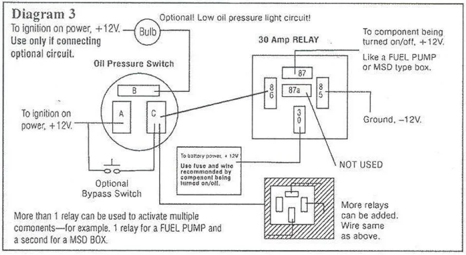 Diagram Saginomiya Oil Pressure Switch Wiring Diagram