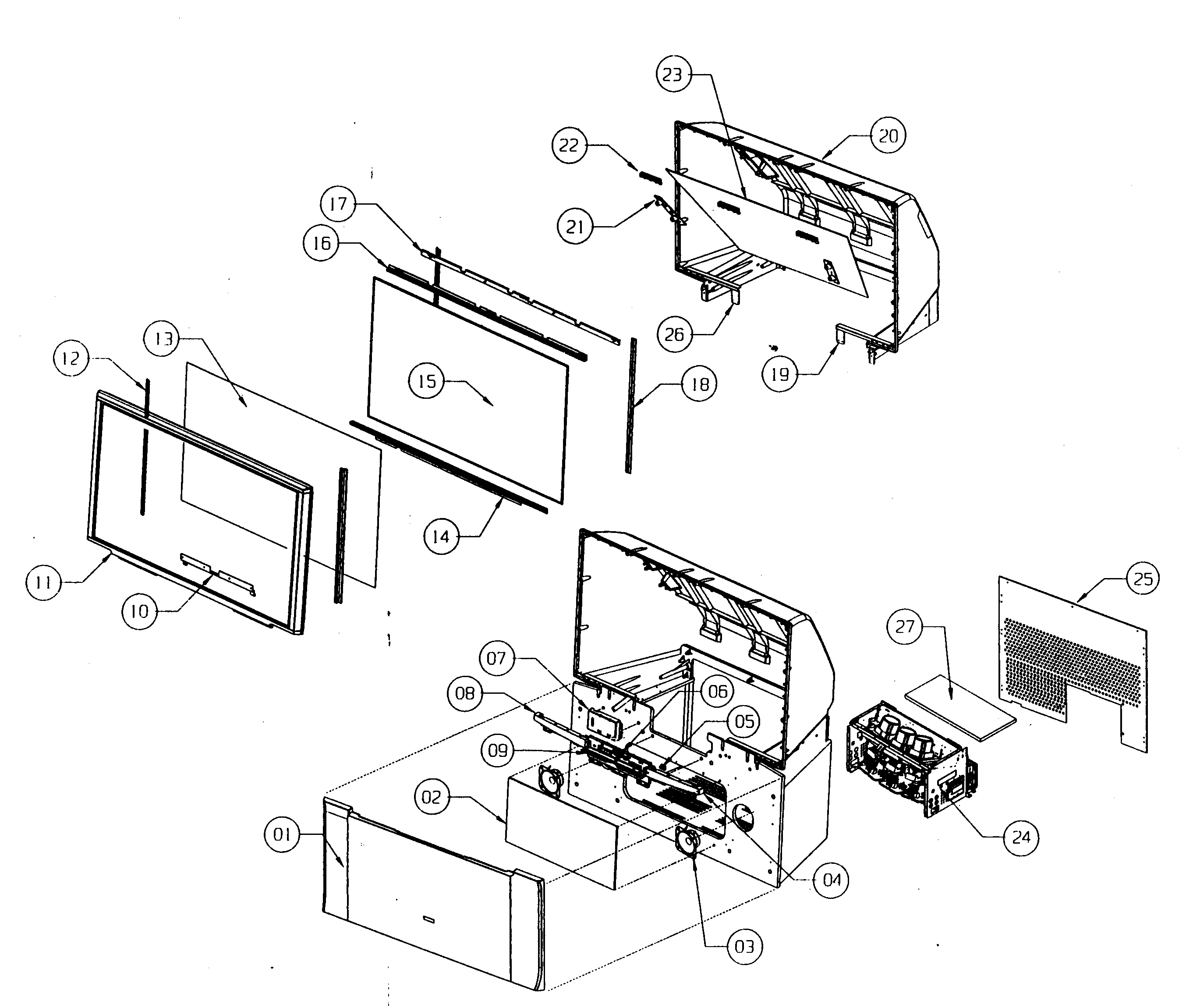 Diagram Schematic Diagram Hitachi 51F520 Projection Color Tv