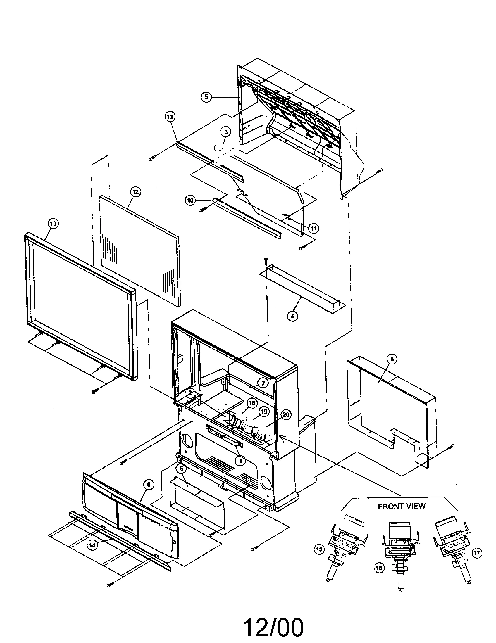 Diagram Schematic Diagram Hitachi Ct4546 Projection Color Tv