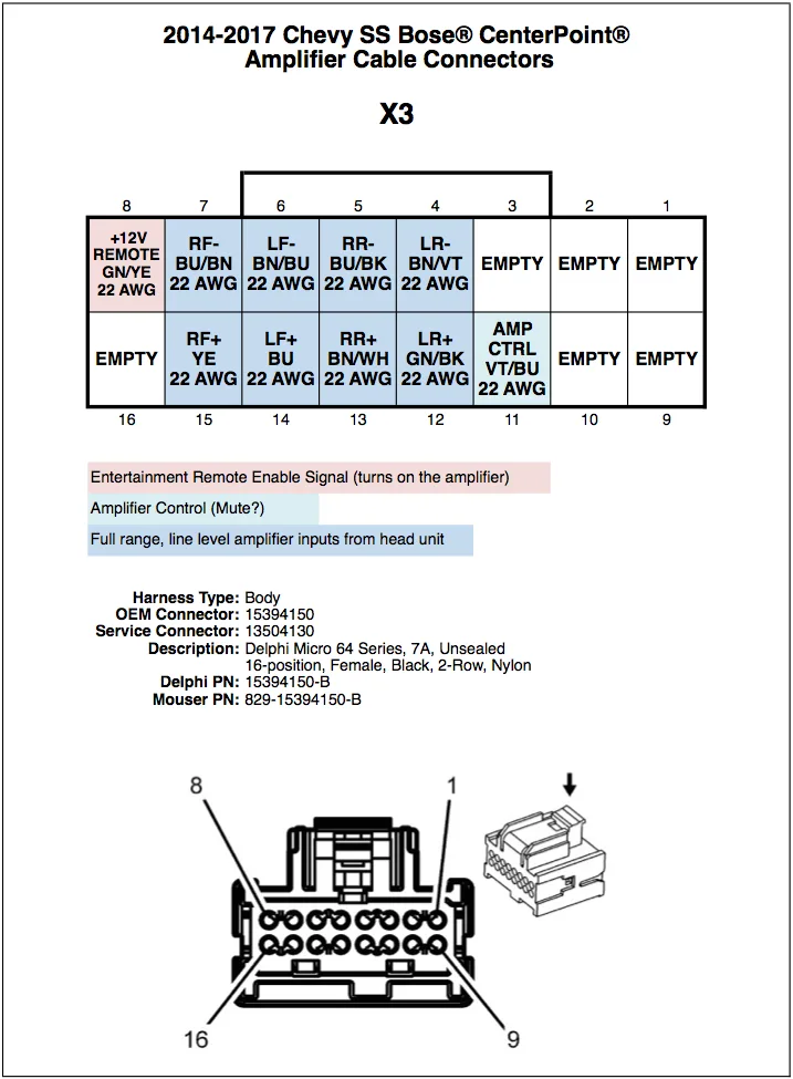 Diagram Silverado Bose Amp Wiring Diagram