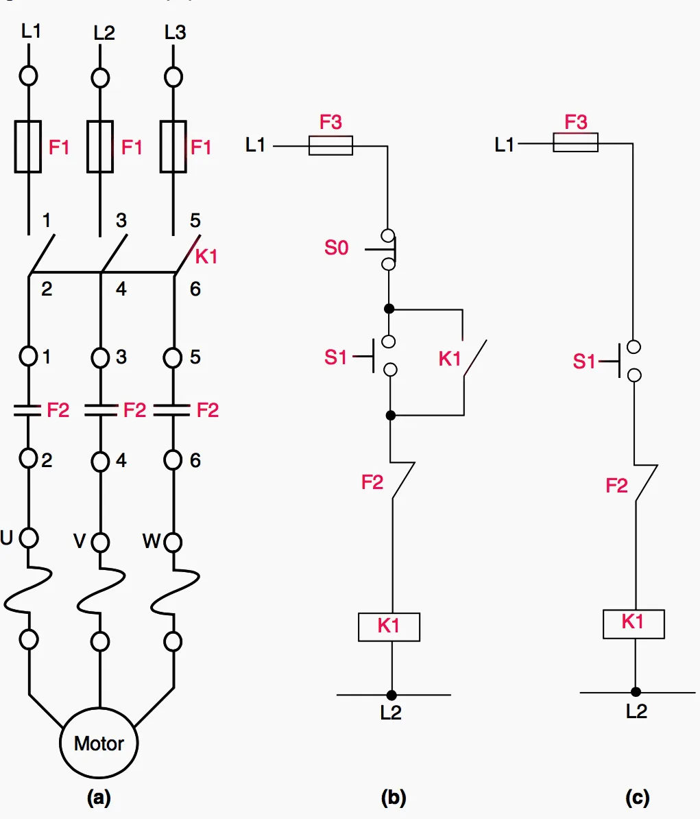 Diagram Single Line Diagram Symbols Motor Starter Circuit