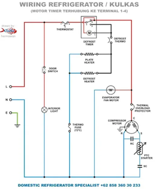 Diagram Skema Kelistrikan Kulkas Polytron Pintu 55 Off