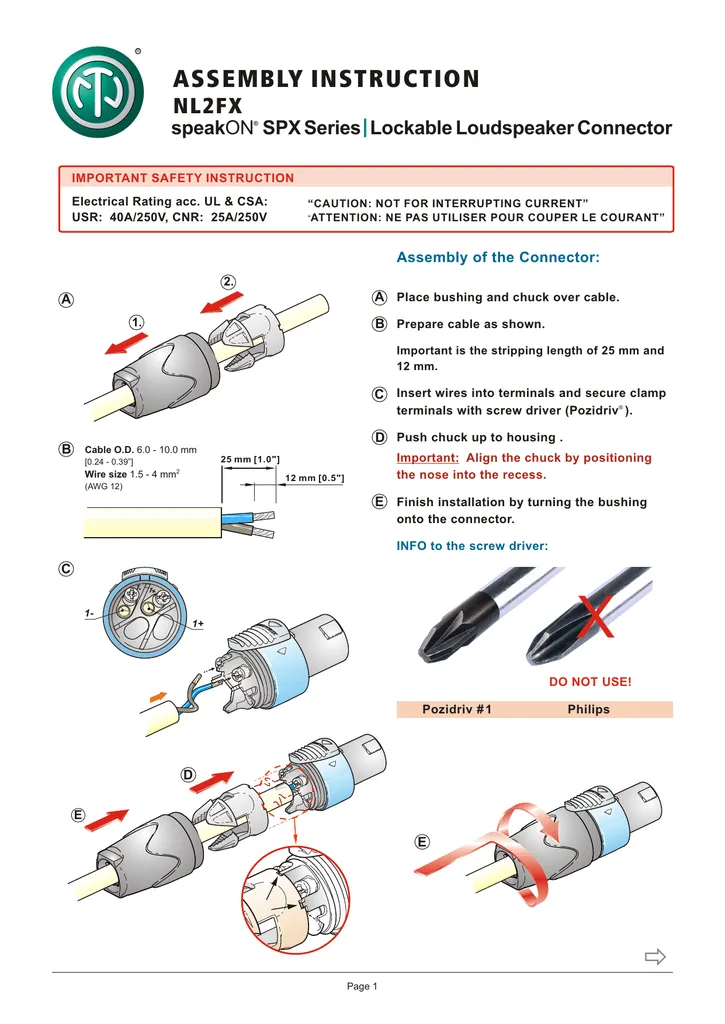 Diagram Speaker Cables Speakon Wiring Diagram Pdf