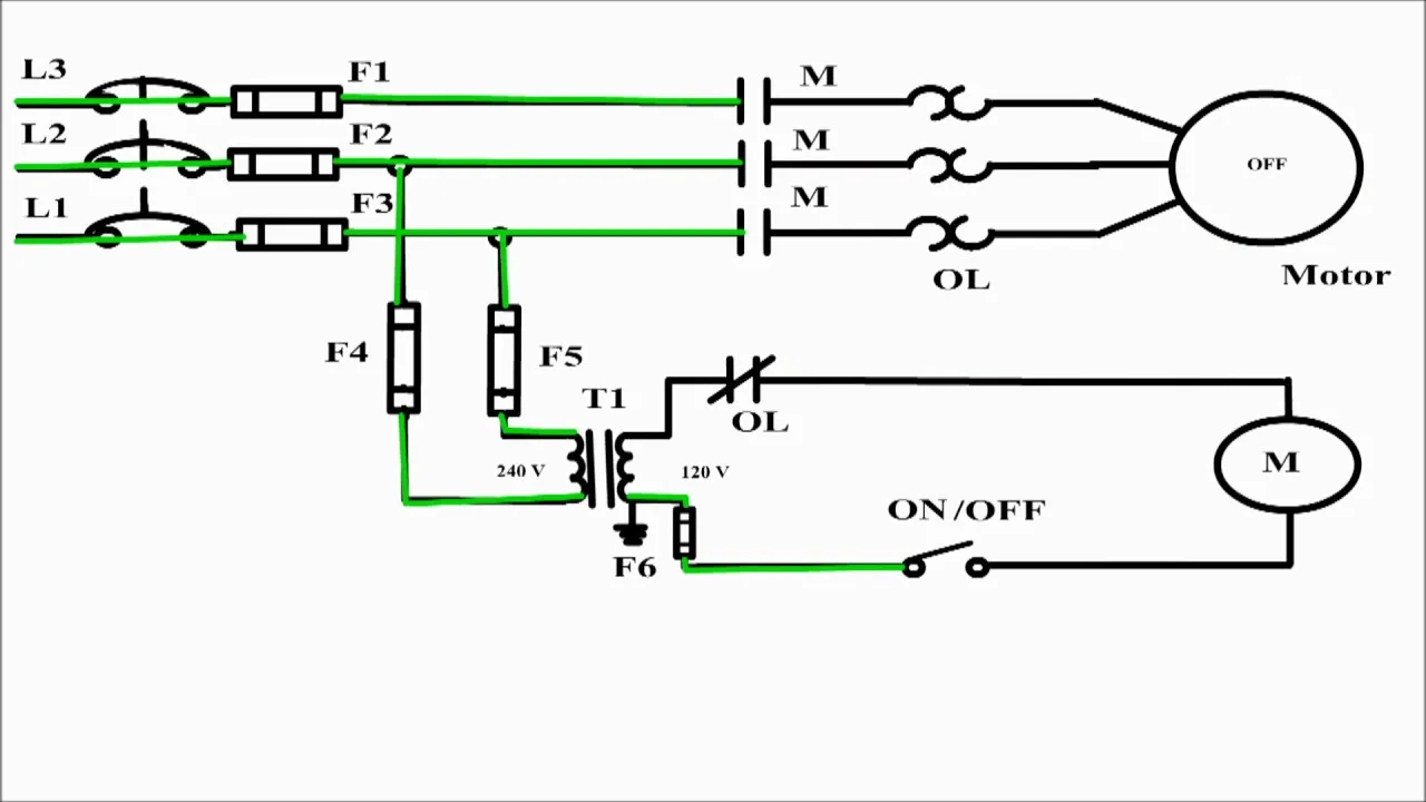 Diagram Startes With 3 Phase Motor Wiring Diagrams