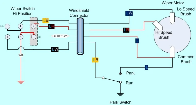 Diagram Switch Wiring Diagram For Wiper Motor Rocker