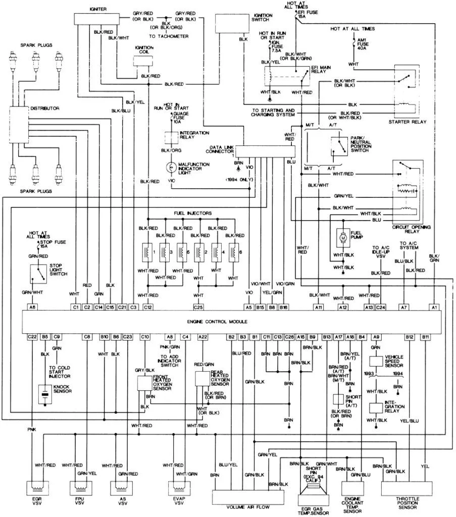 Diagram Toyota Corolla Wiring Diagram Book