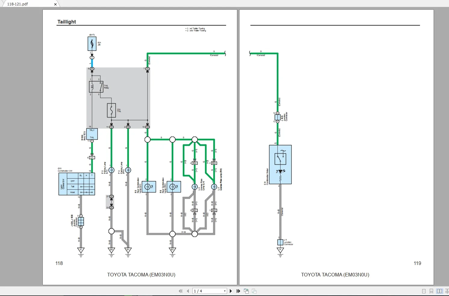 Diagram Toyota Tacoma Electrical Wiring Diagram Repair Manual