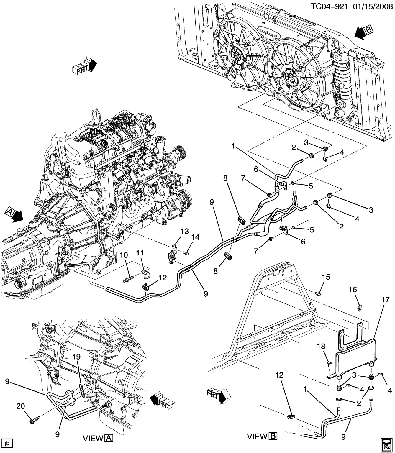 Diagram Transmission Cooler Line 4L80E Transmission Cooler L