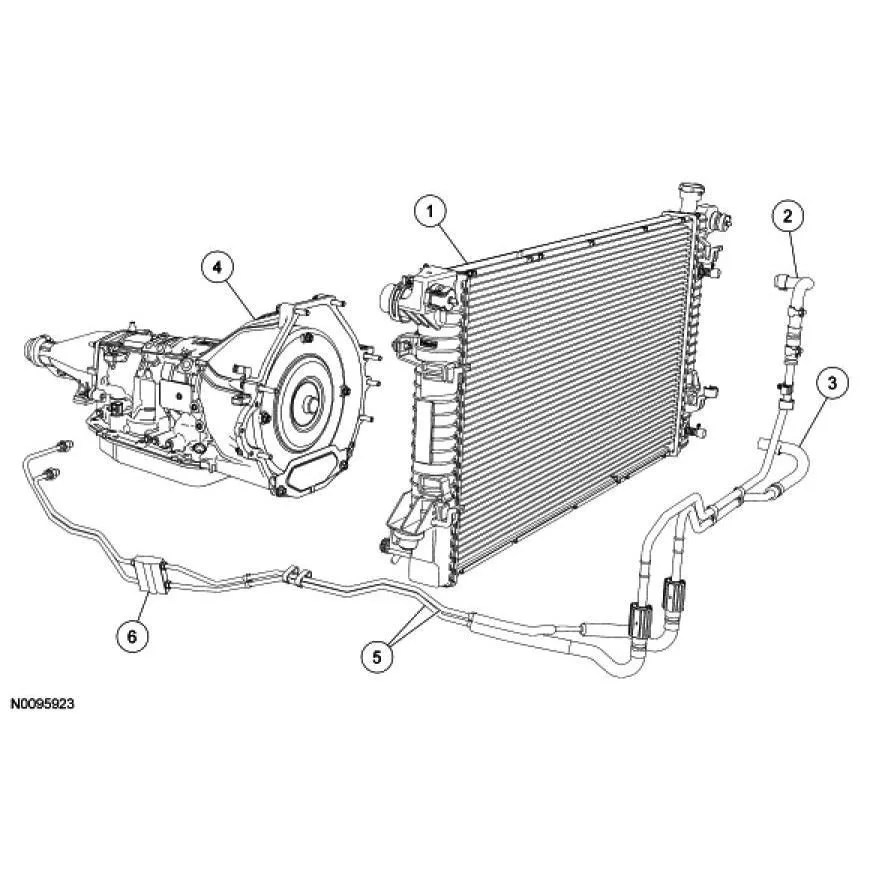 Diagram Transmission Cooler Line 4L80E Transmission Cooler L