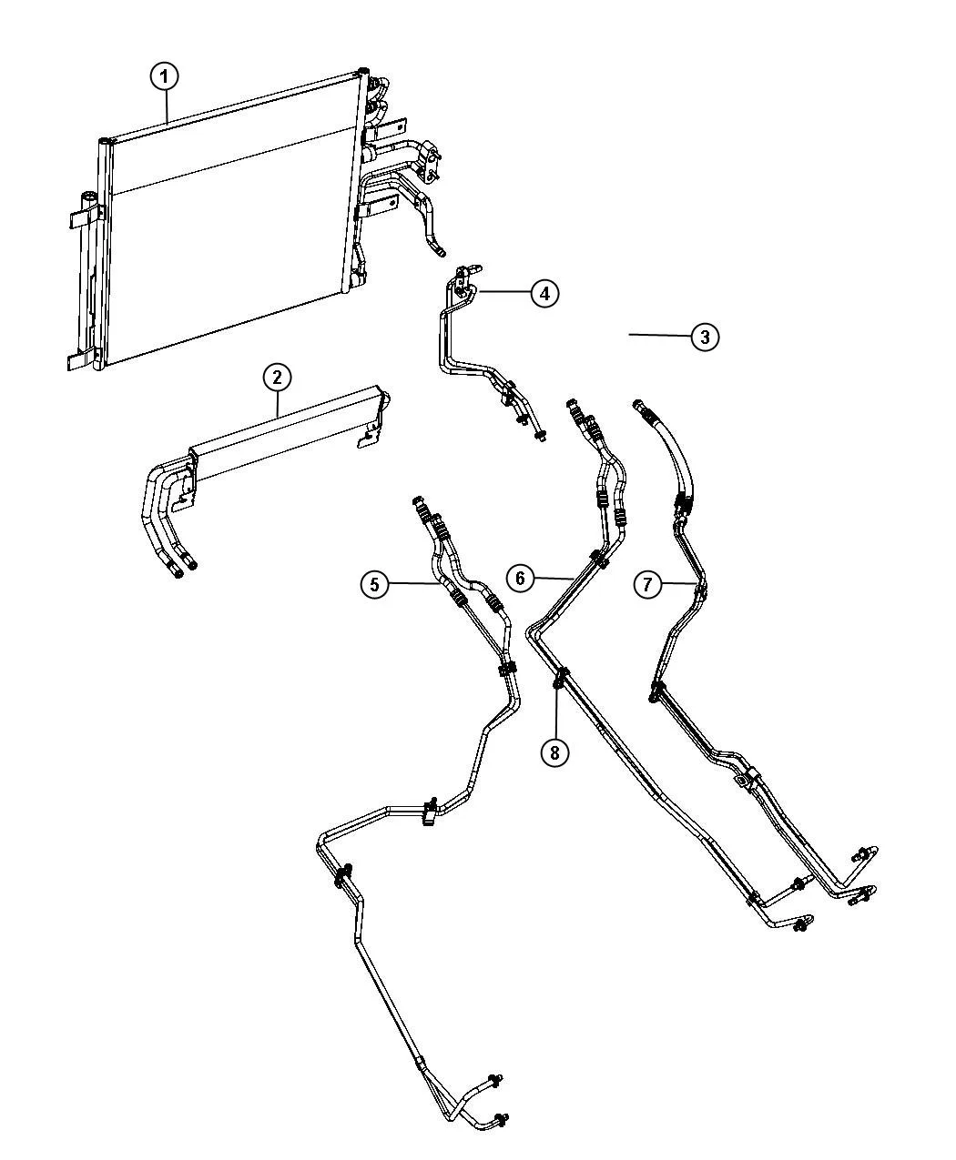 Diagram Transmission Cooler Line 4L80E Transmission Cooler L