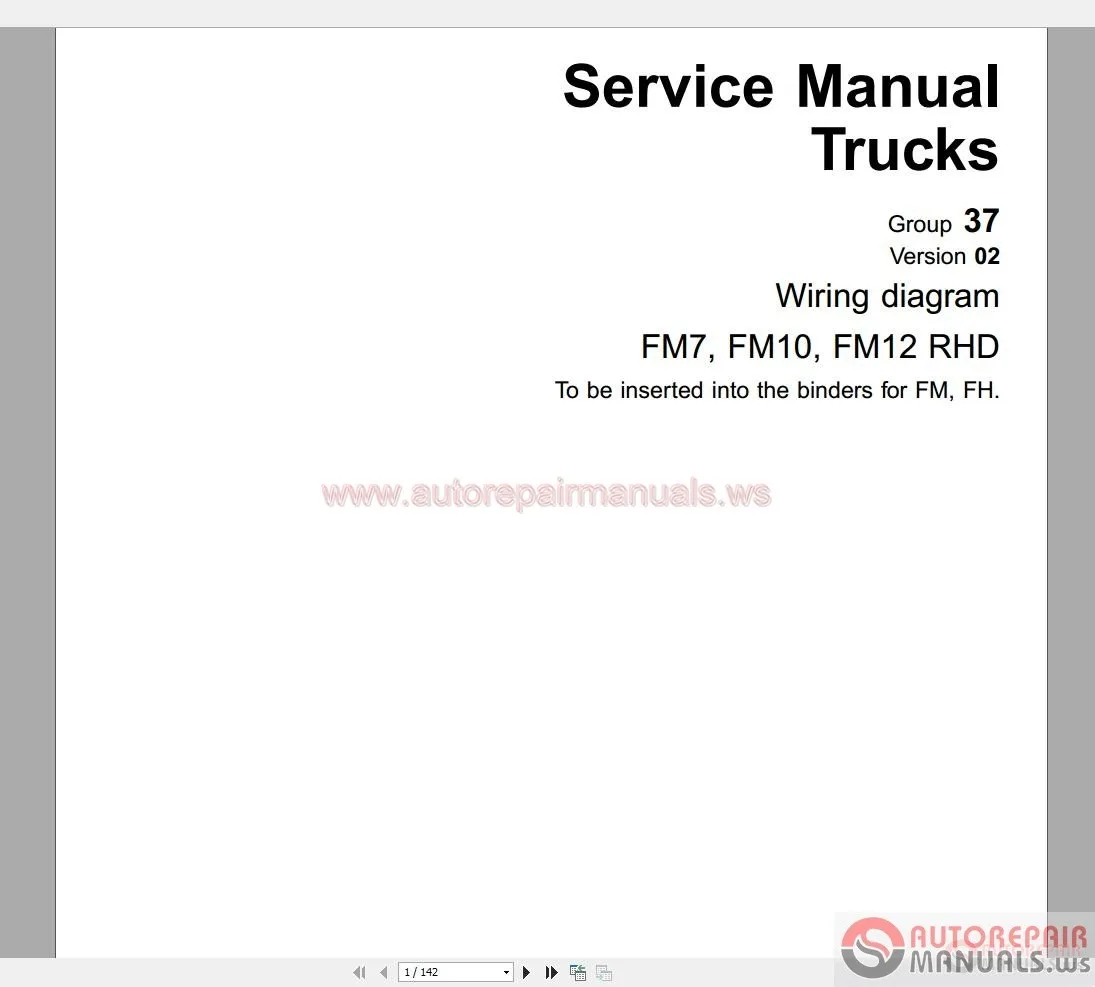 Diagram Volvo Fm12 Wiring Diagram