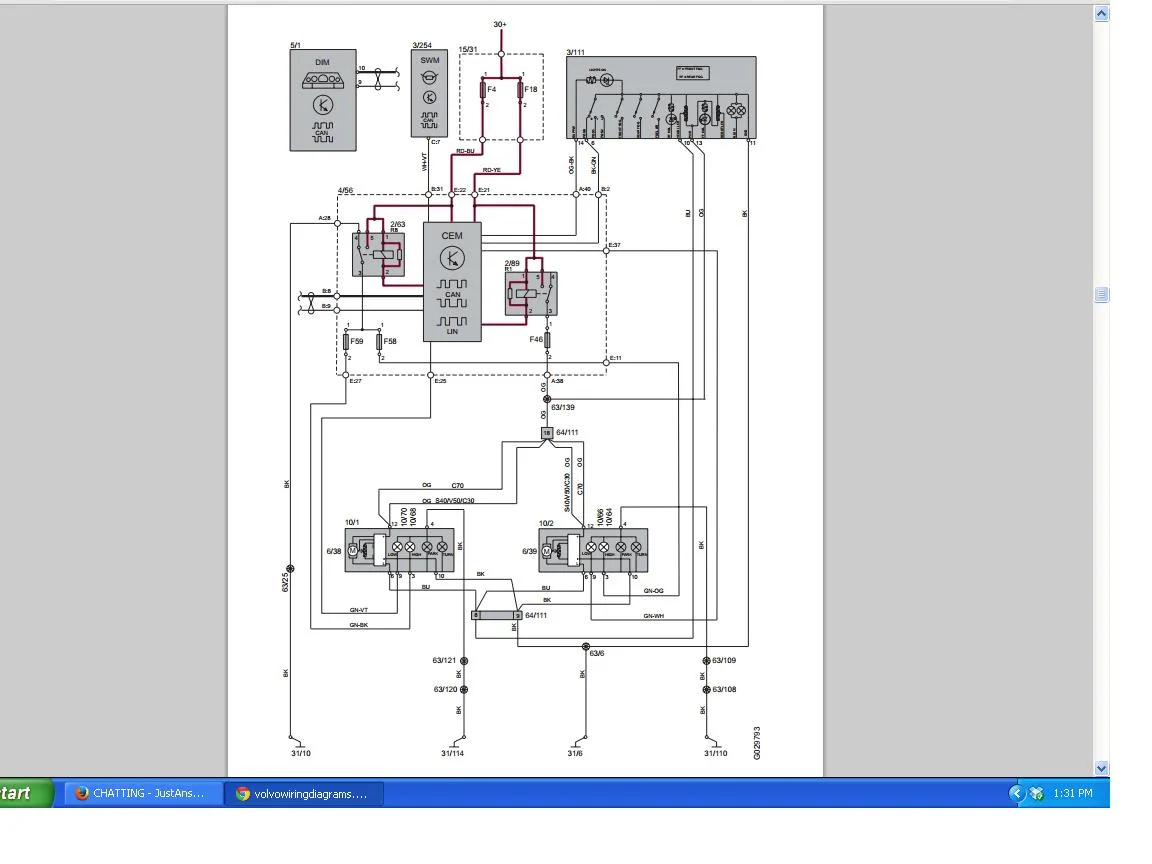Diagram Volvo S40 V50 2006 Electrical Wiring Diagram Manual Instant Download