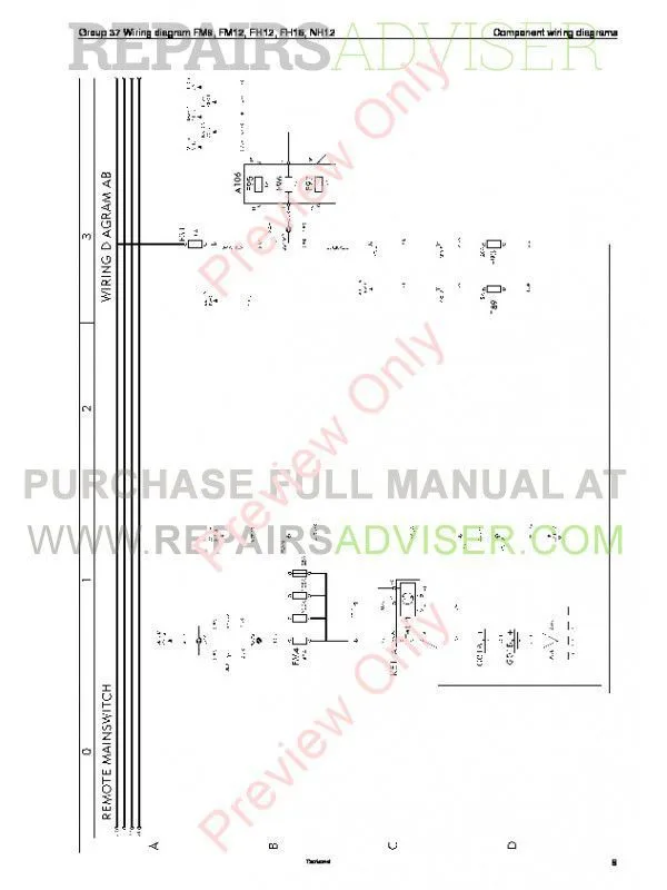 Diagram Volvo Truck Wiring Diagram Fm Fh Nh12 Manual