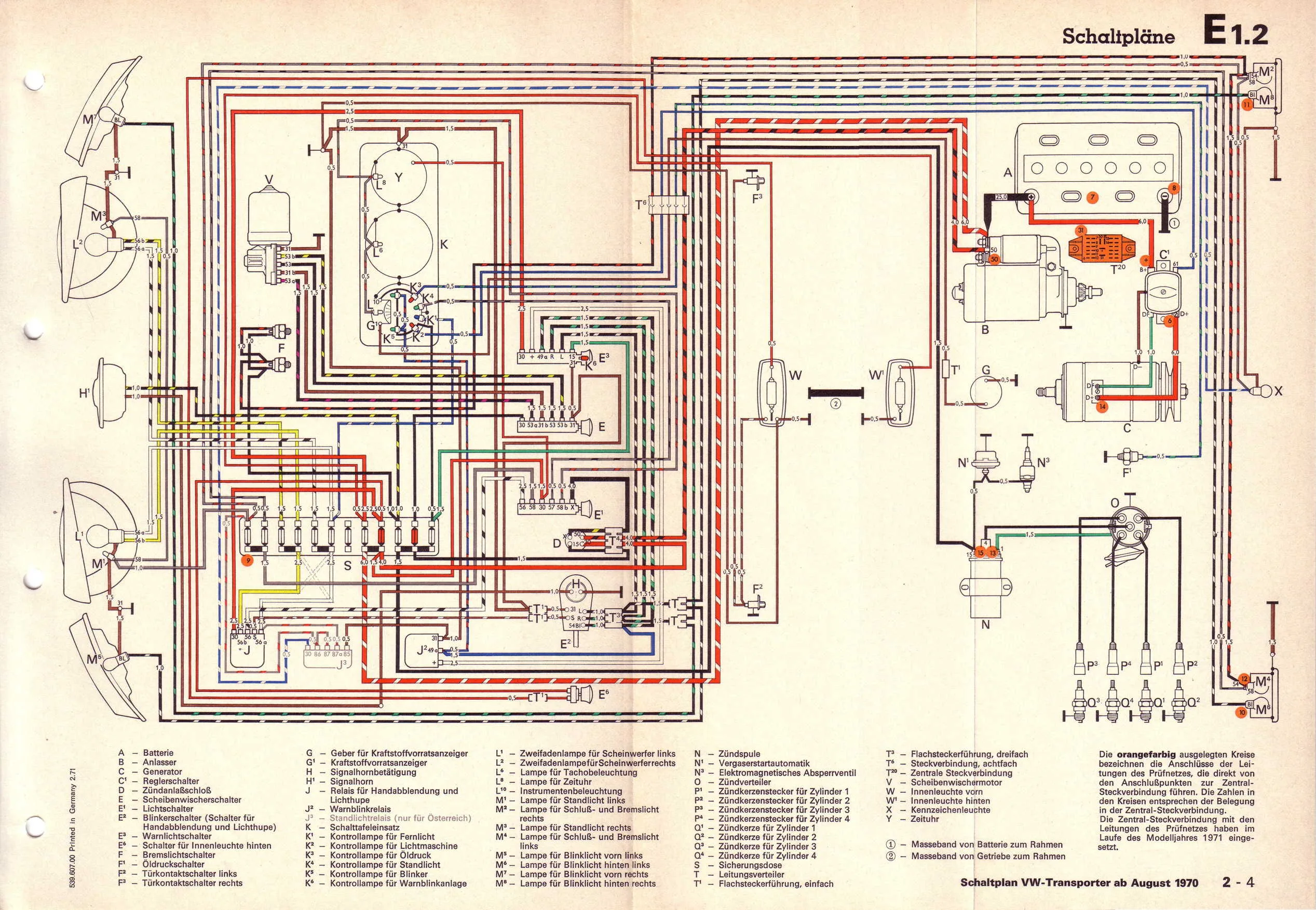 Diagram Vw T2 Wiring Diagram 1973