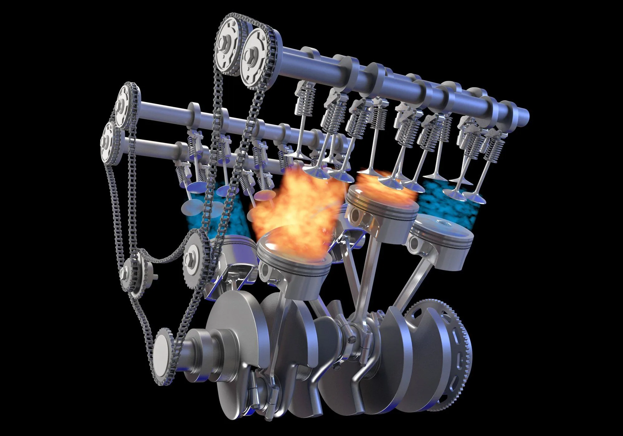 Diagram W16 Engine Animation Diagram