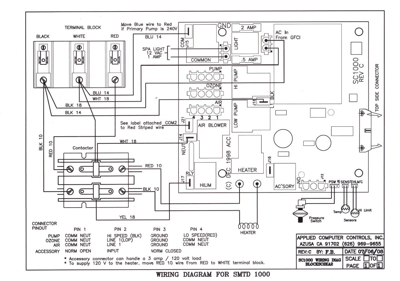 Diagram Watkins Spa Wiring Diagrams
