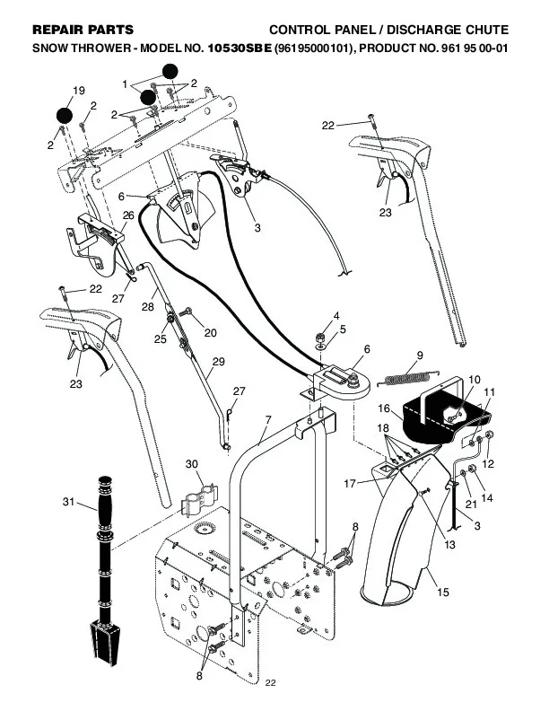 Diagram Wildcat Snowblower Parts Diagram Wiring