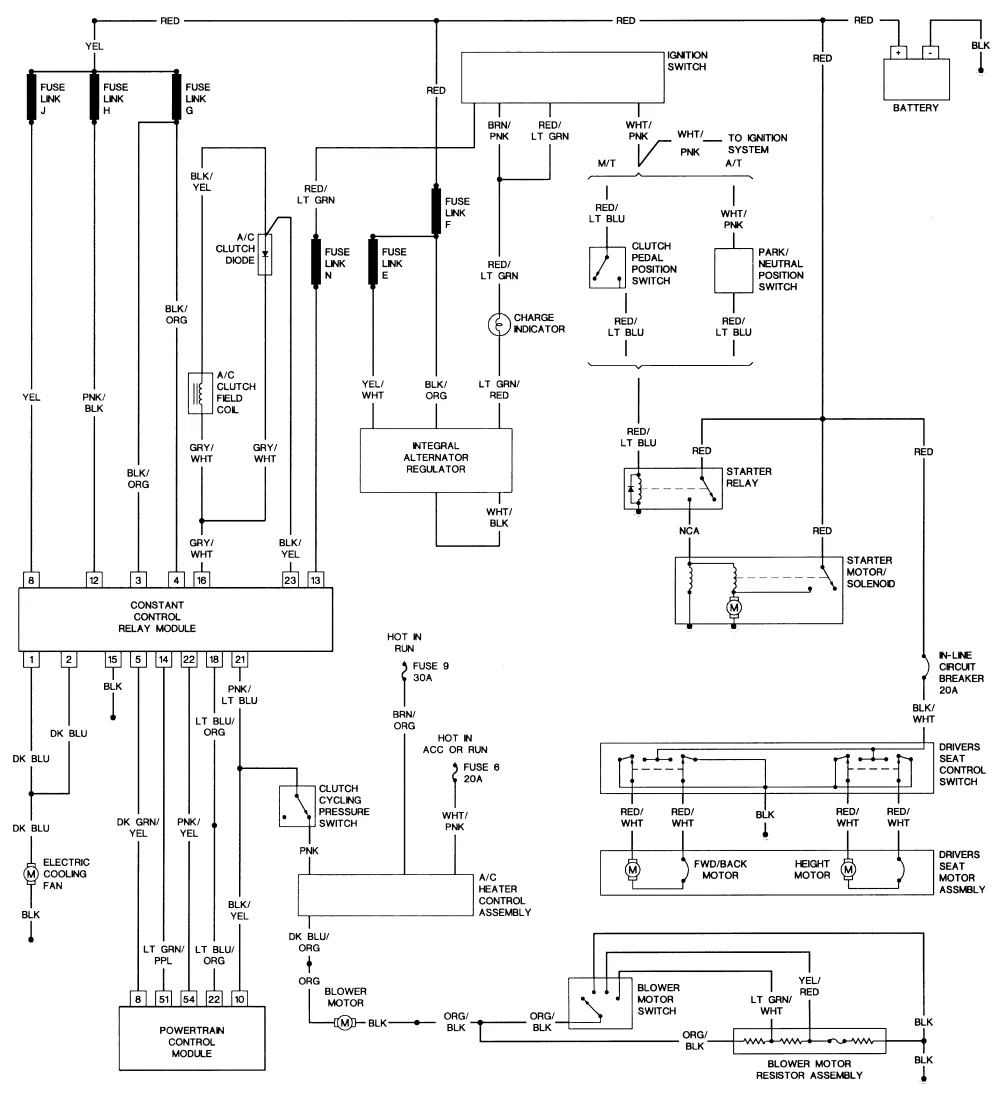 Diagram Wiring 1991 Diagram Mustang Headlight
