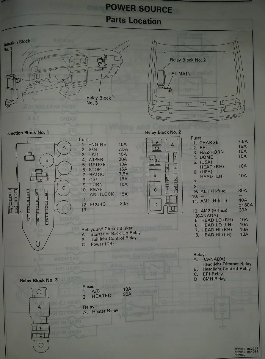 Diagram Wiring Diagram 1986 Toyota Engine 22Rte Re Efi System