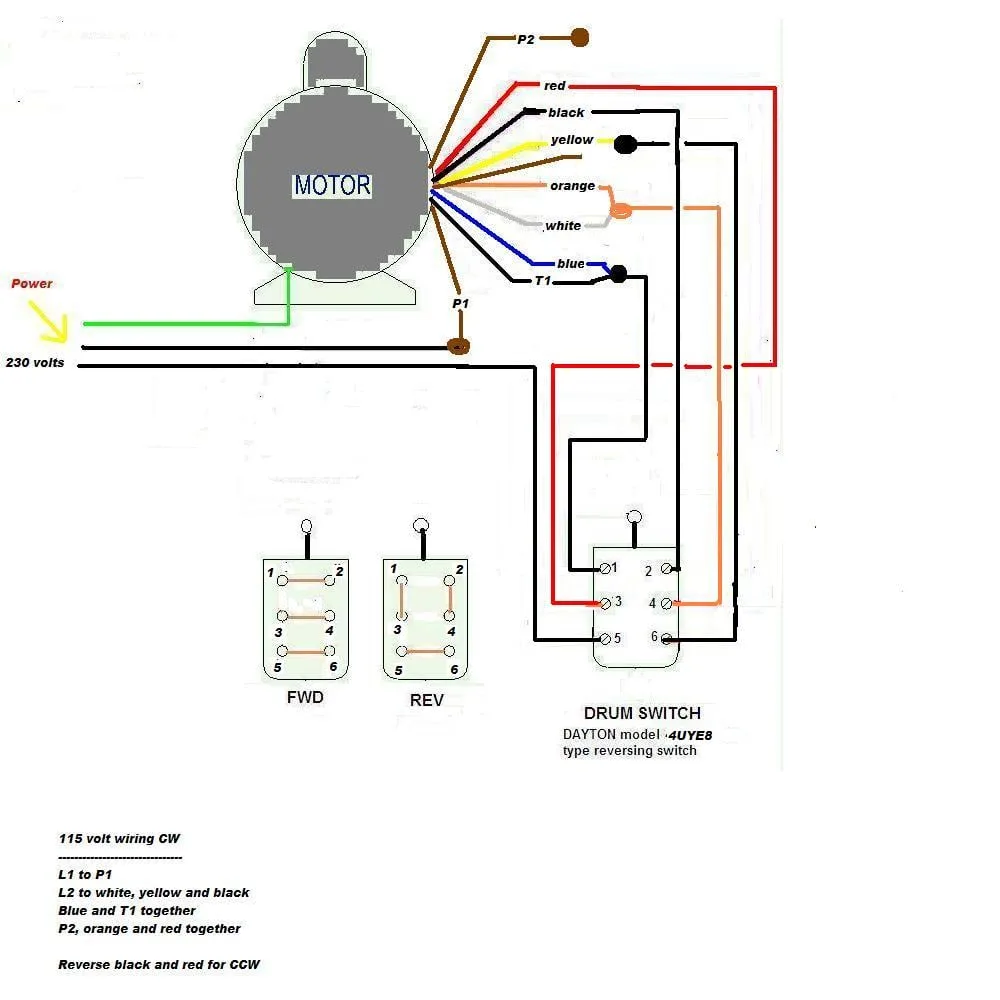 Diagram Wiring Diagram 230V Single Phase Motor With Start And Run