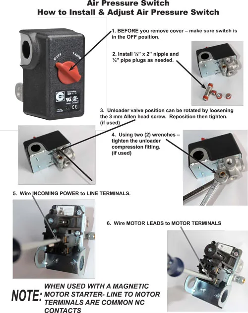 Diagram Wiring Diagram Airpressor Pressure Switch