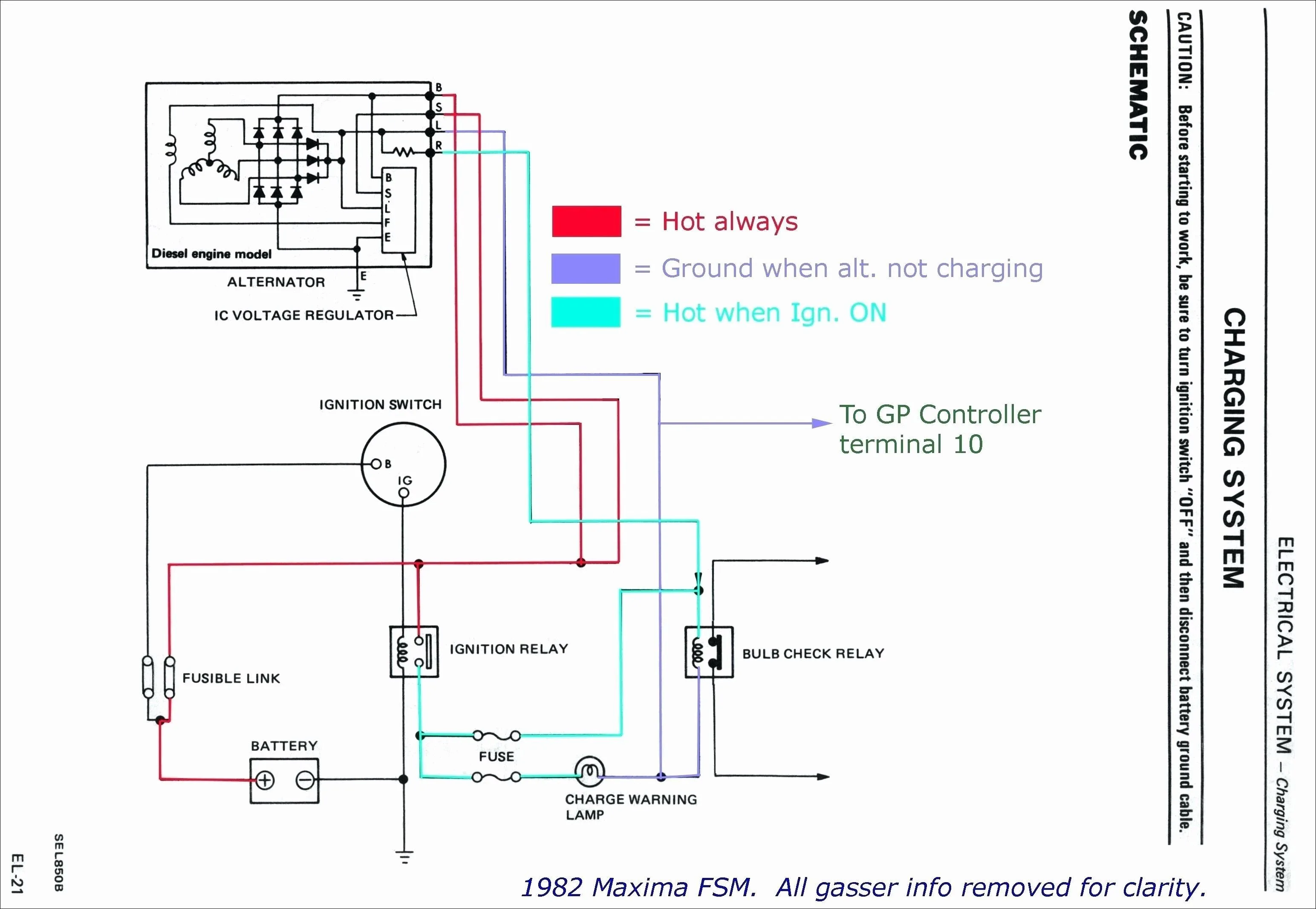 Diagram Wiring Diagram For Alternator Warning Light