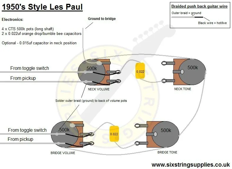 Diagram Wiring Diagram For Les Paul Style Guitar