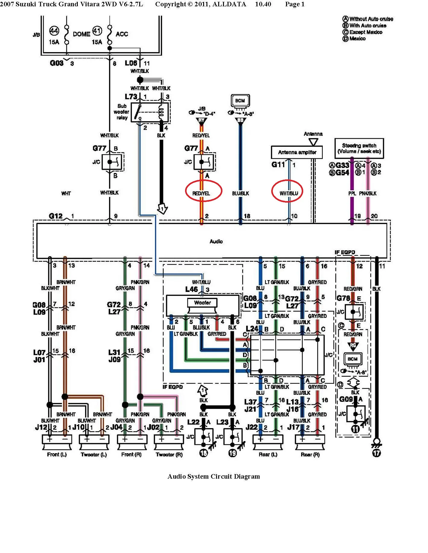 Diagram Wiring Diagram For Suzuki Grand Vitara 2006