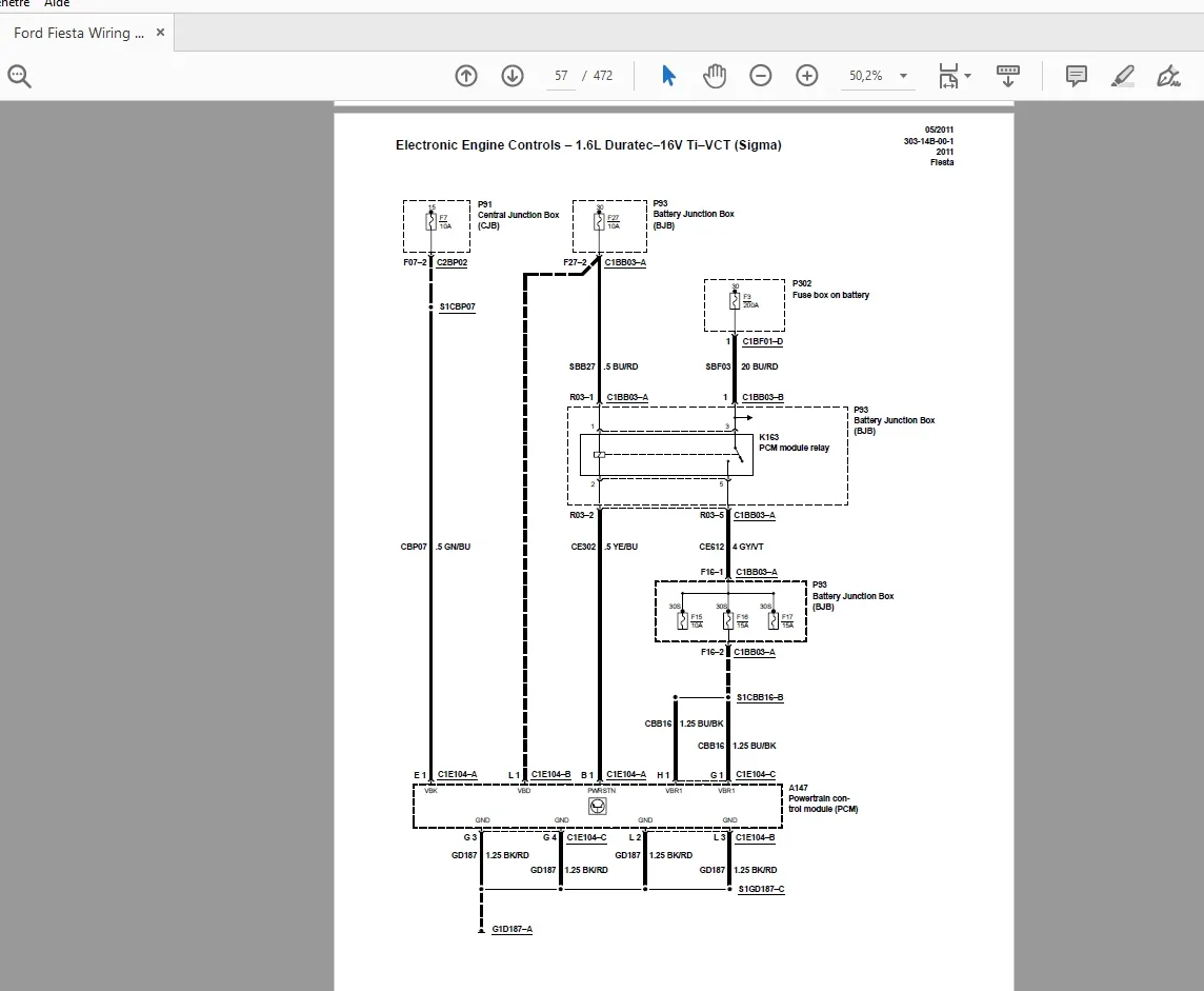 Diagram Wiring Diagram Ford Fiesta 2010 Espa Ol