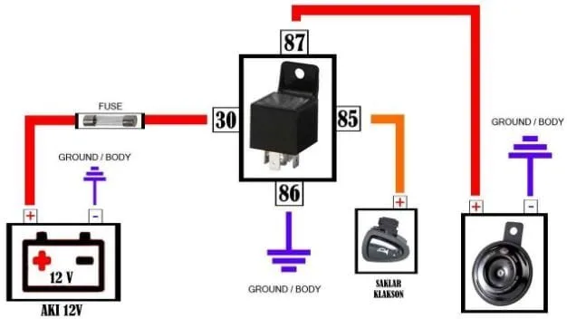 Diagram Wiring Diagram Klakson