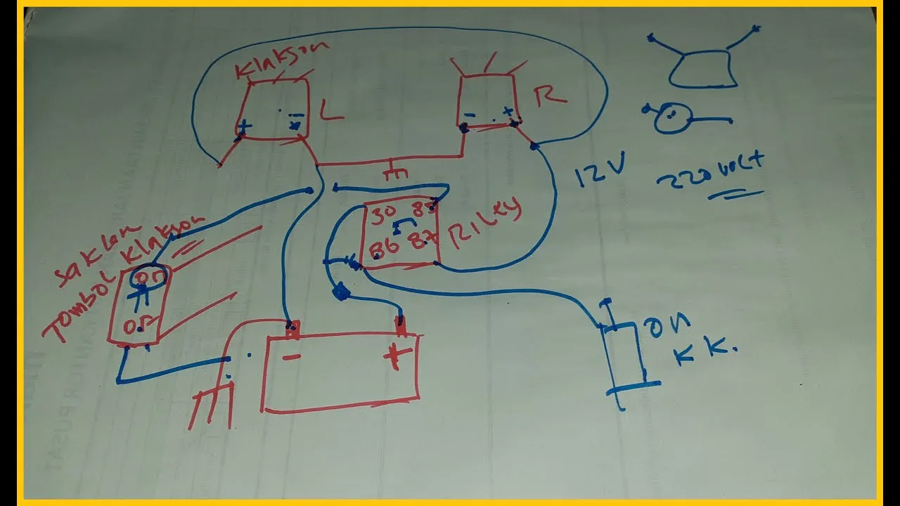Diagram Wiring Diagram Klakson Motor