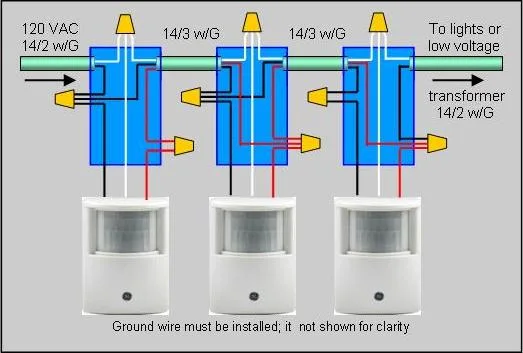 Diagram Wiring Diagrams Multiple Lights Motion