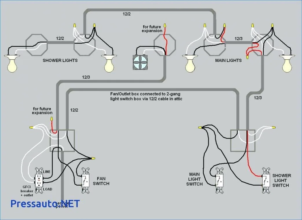 Diagram Wiring Switch And Three Lights
