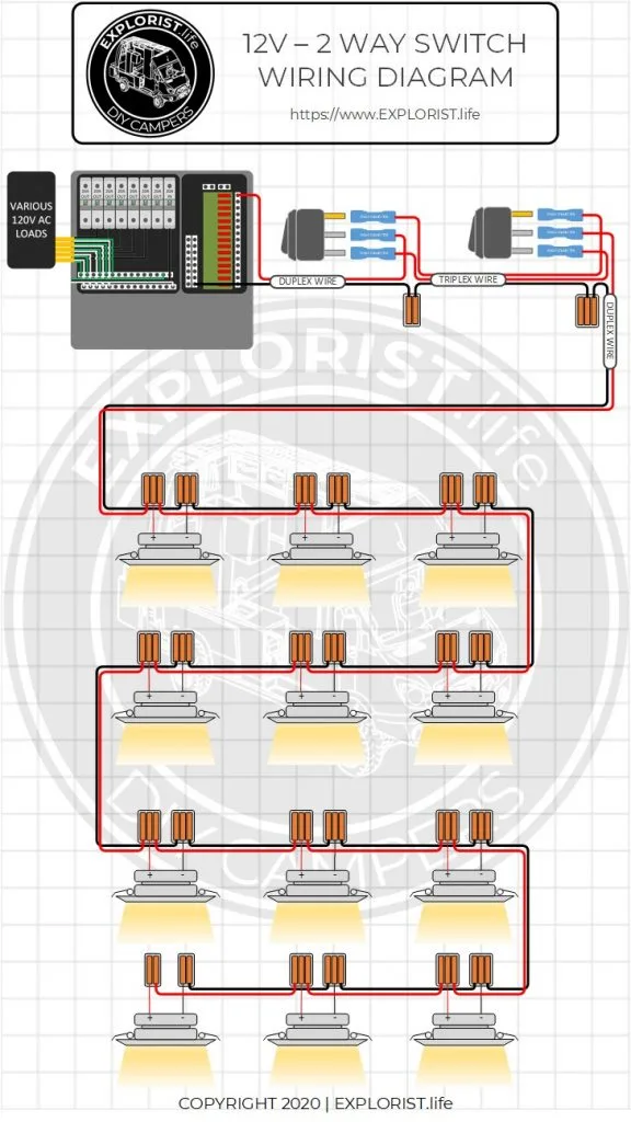 Diagrama De Fiação De Interruptor 2 Vias 12V
