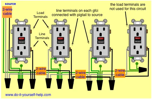 Diagrams For Wiring Multiple Receptacles Schematics