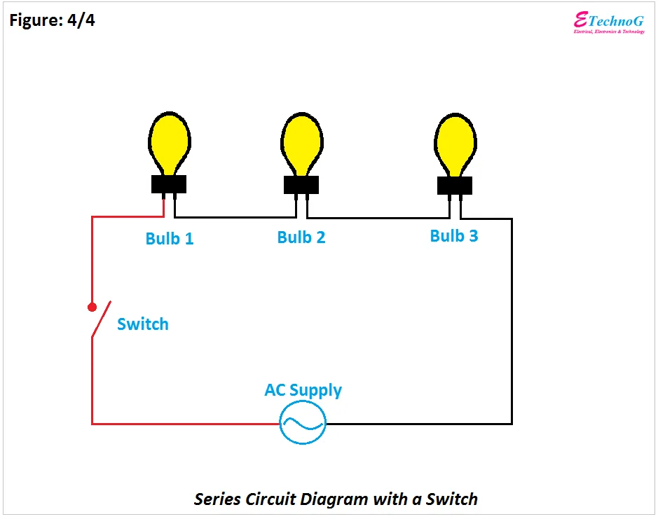 Different Types Of Series Circuit Diagrams Explained Ac Dc Etechnog