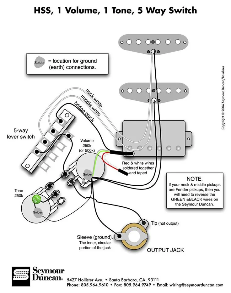 Dimarzio B Active Pickup Wiring Diagram