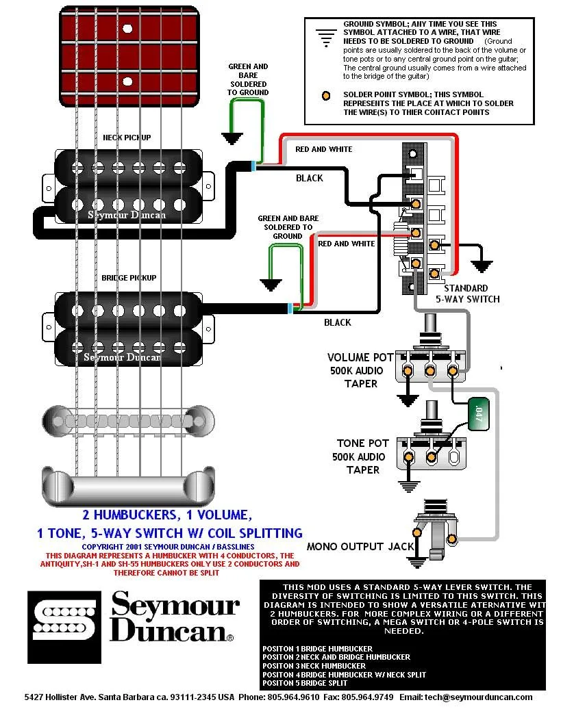 Dimarzio Pickup Wiring Diagram