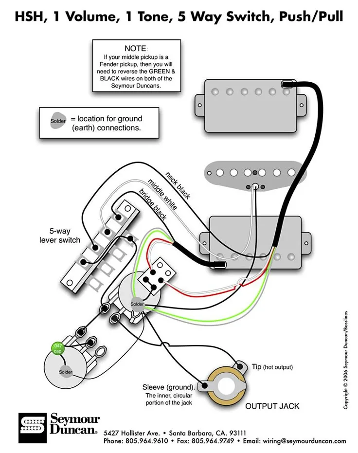Dimarzio Wiring Diagram Hh 3 Way