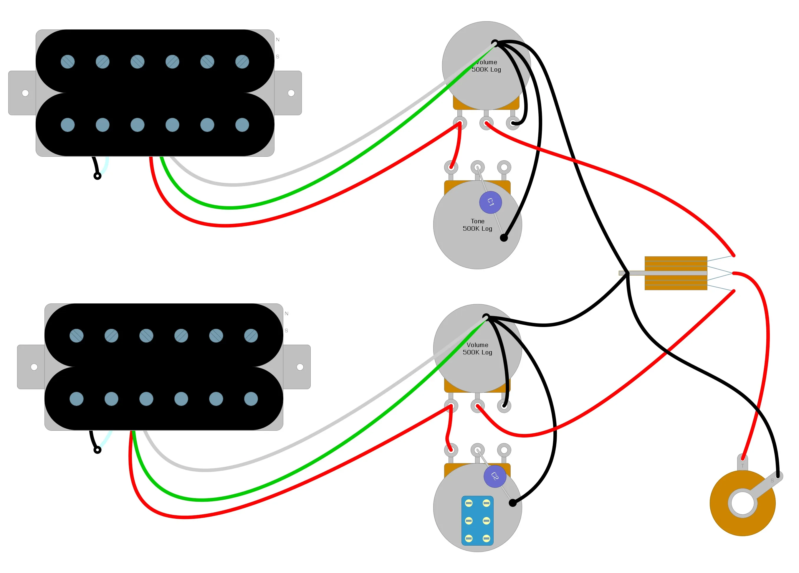 Dimarzio X2N Wiring Diagram Wiring Diagram