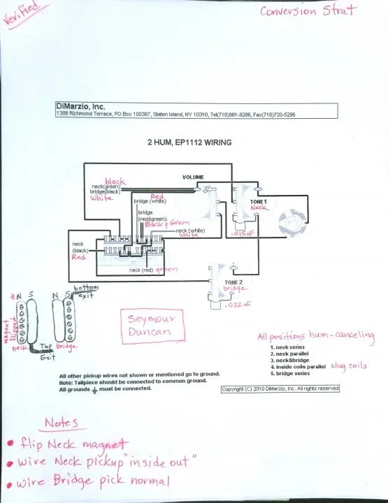 Dimarzio X2N Wiring Diagram Wiring Diagram