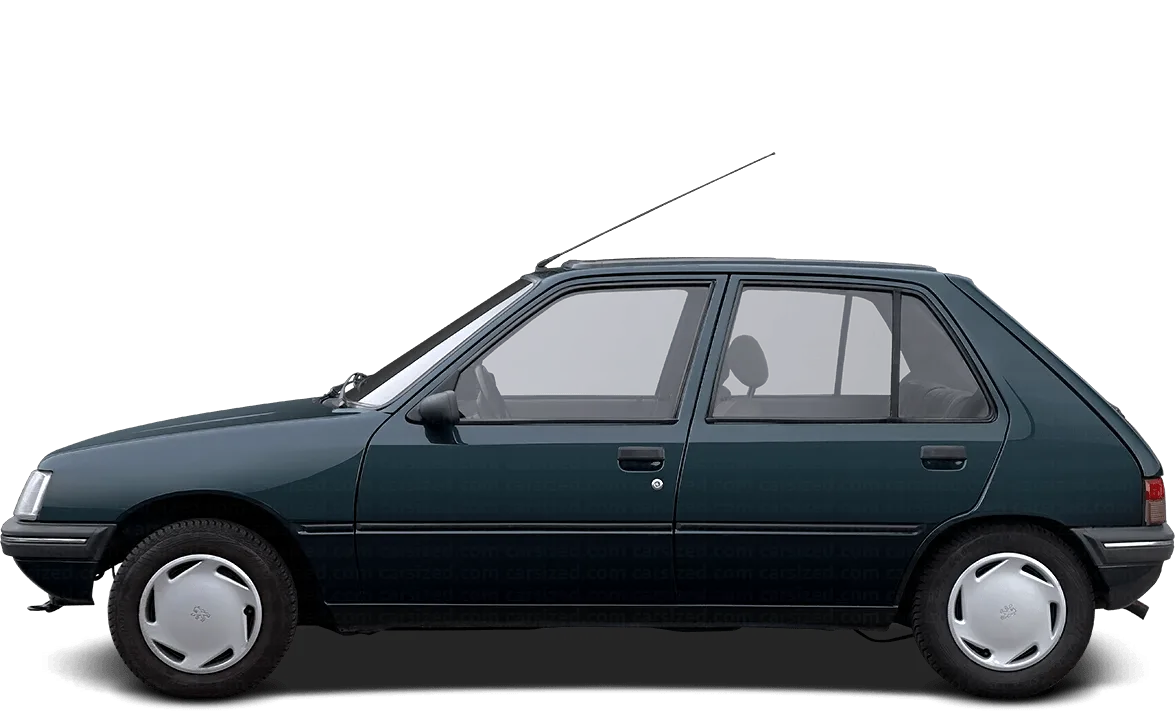 Dimensions Peugeot 205 1990 1996 Vs Volkswagen Id 7 2023 Present