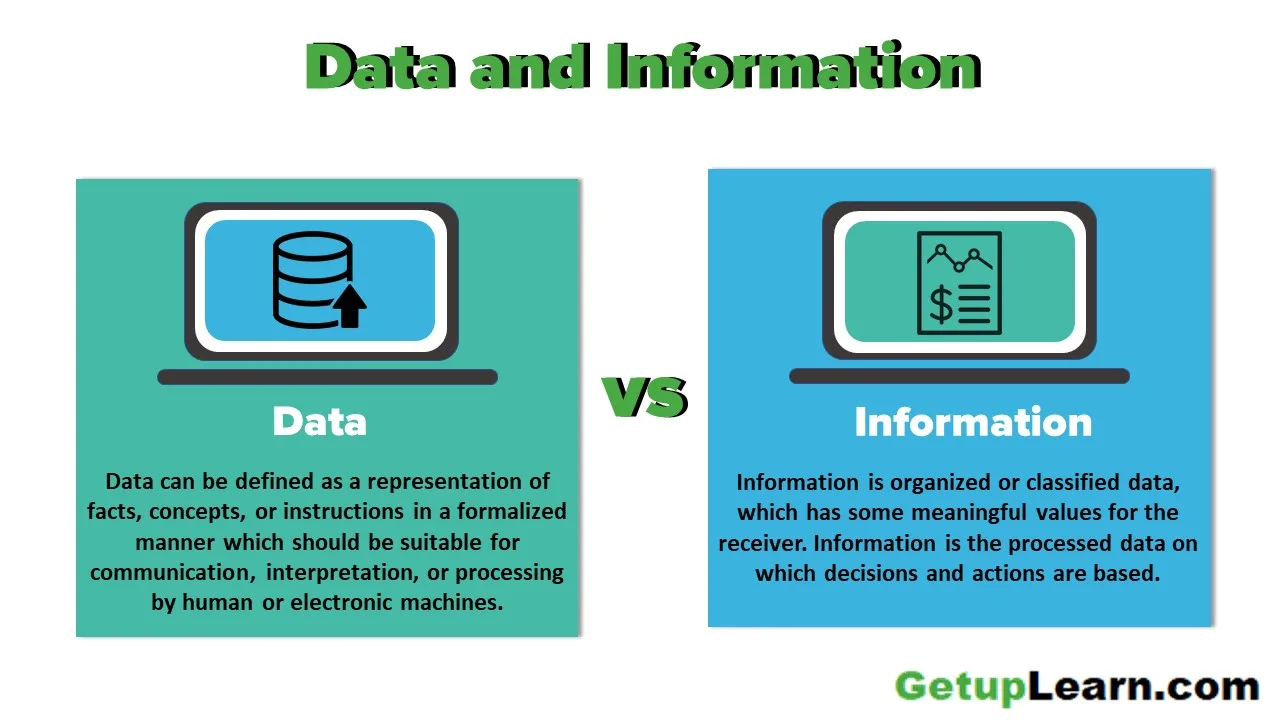 Distinctions Of Data And Information