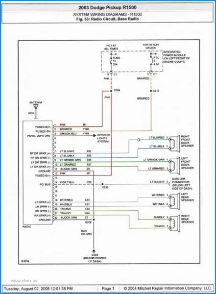 Dodge Neon Stereo Wiring Diagram