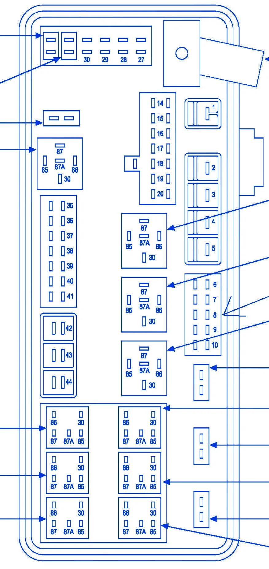 Dodge Sxt Magnum 2007 Power Distribution Fuse Box Block Circuit Breaker Diagram Carfusebox