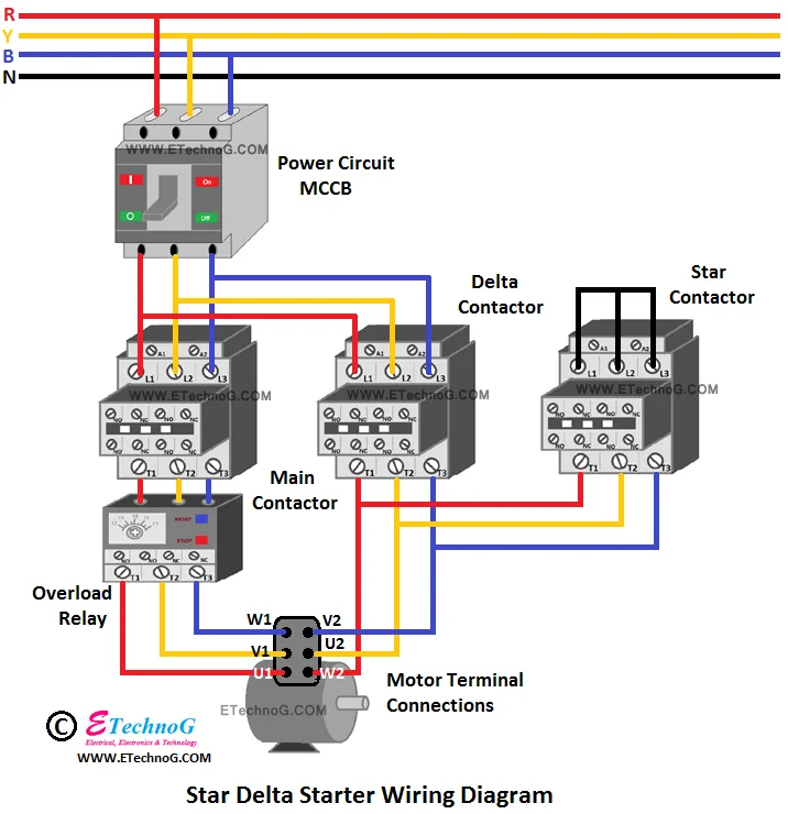 Dol Star Delta Circuit Diagram