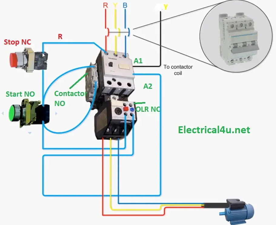 Dol Starter Circuit Explanation Electrical4U